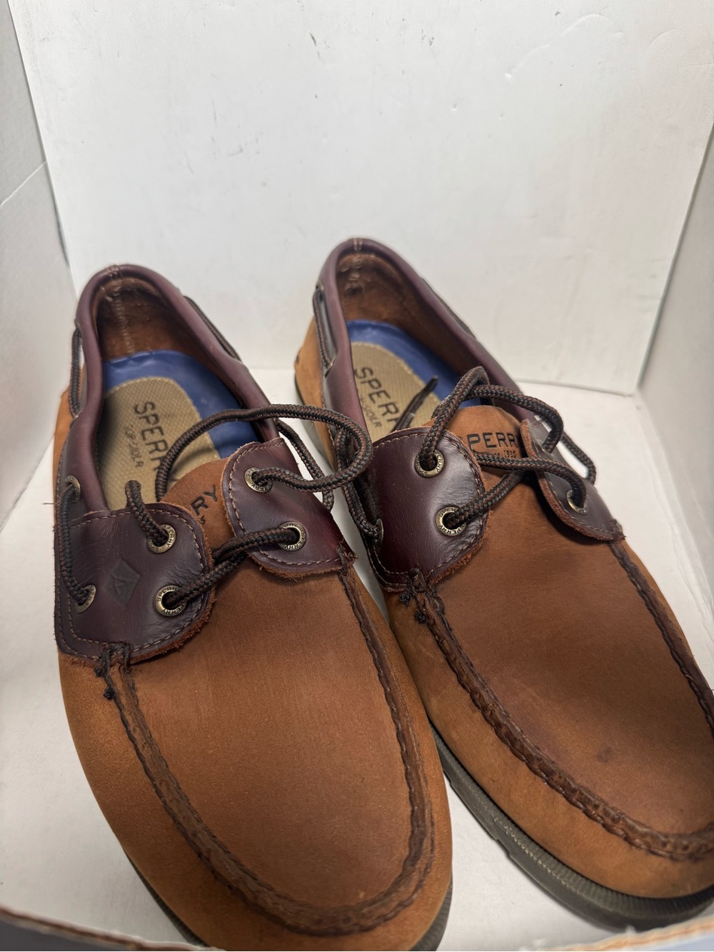 Sperry topsider Two-Tone Brown and Dark Brown Men's Boat Shoes
